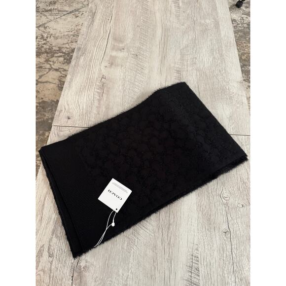 Signature C Metallic Muffler, Black Scarf - Picture 2 of 5